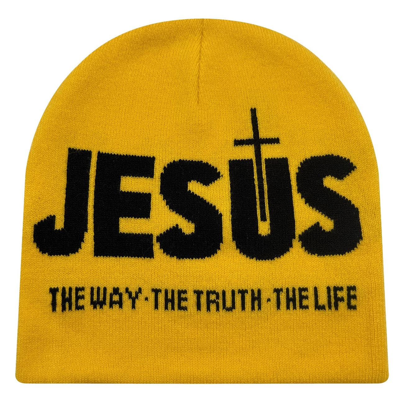 The Jesus Beanie in Black/Gold